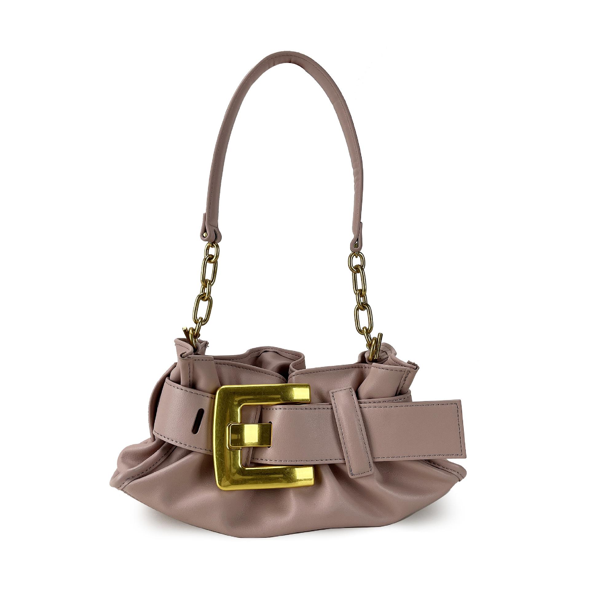 

2025 New Niche Design Pleated Bag Women s Bag Stylish Armpit Bag Premium Texture Single Shoulder Crossbody Small Square Bag Small size 31 x 14 x 10cm розовый