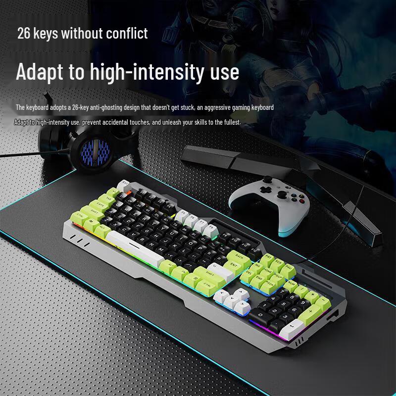 Qianxingzhe GX90 Wired Gaming Keyboard with Rainbow Backlight