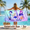 Custom Text Beach Towel, Soft Absorbent Swimming Multi-use TowelKpop Demon Hunters