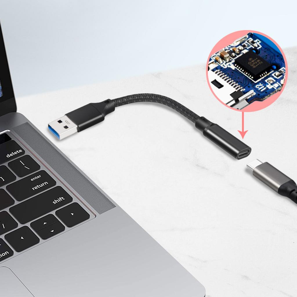 TypeC to USB3.2 Adapter Cable TypeC Female to USB Charging Line for Phone Computer Headset Carplays Data Line