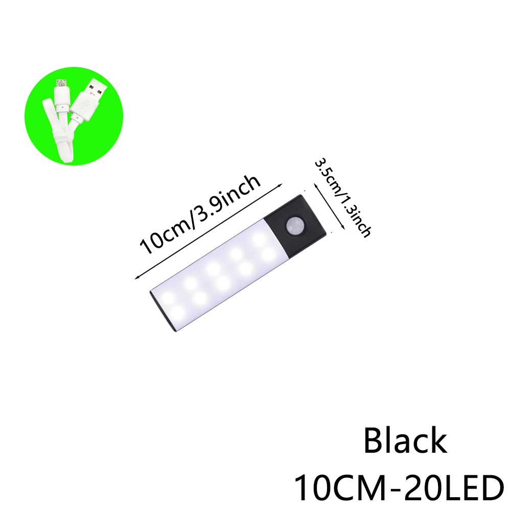 Night Light TYPE-C USB Lights Motion Sensor LED Three colors in one Lamp For Kitchen Cabinet Bedroom Wardrobe Indoor Lighting