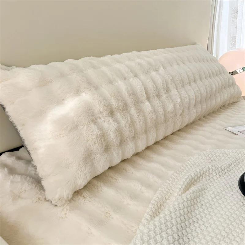 1 stuks Effen kleur Pluche Kussen Lange Kussensloop, Decoratieve Kussensloop (zonder kern), Zachte en comfortabele stof