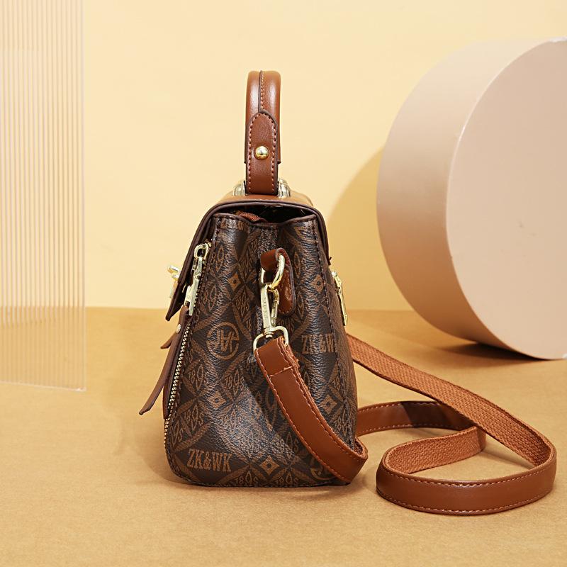 Bag 2025 Summer Retro Middle-aged Mom Bag Textured Versatile Shoulder Crossbody Handbag Bag