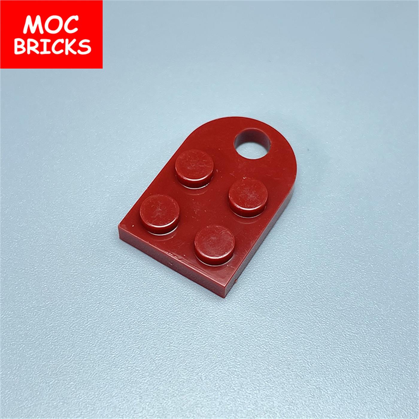 

100pcs MOC Bricks Plate 2x3 Modified featuring Hole 3176 Coupling Assemble Particles Toy Gift ideal for Children темно-червоний колір