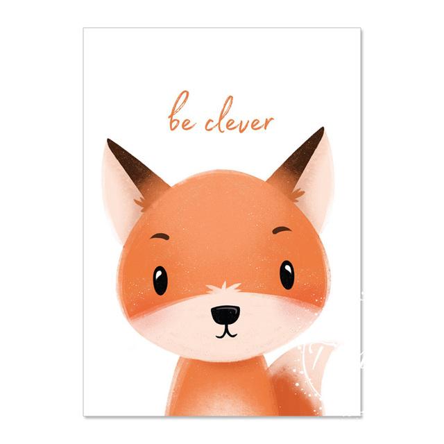 Zwierząt arkusze dekoracyjne obraz ścienny plakat artystyczny płótna dziecięce obrazy pokojowe do przedszkola dekoracyjne wydruki plakaty ścienne bez ramki