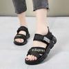 Sports sandals flat-soled fairy wind ins tide 2025 new summer Korean version casual Velcro beach shoes