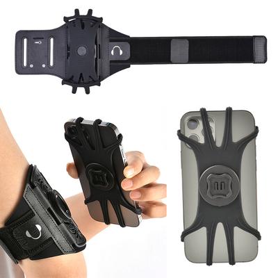 Běžecká páska na ruku Sportovní páska na ruku Nastavitelný držák na mobilní telefon Otočný o 360 stupňů Sportovní náramek na ruku pro cvičení v posilovně