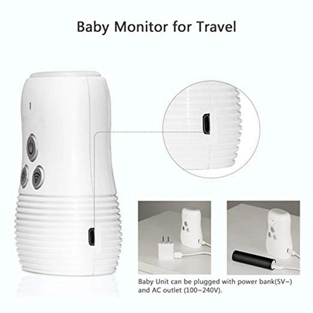 Digital Audio Baby Monitor with Wireless Two-Way Voice Built-In Battery Baby Cry Alarm Night Light - Baby Monitor Audio Baby Protection Audio