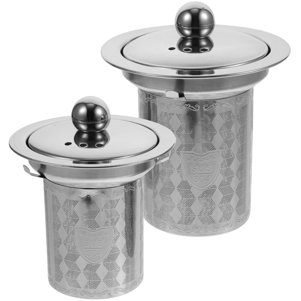 2Pcs Metal Tea Infuser Fine Mesh Strainer Stainless Steel Wide Application Brew Tea Filter Strainer for Teapot