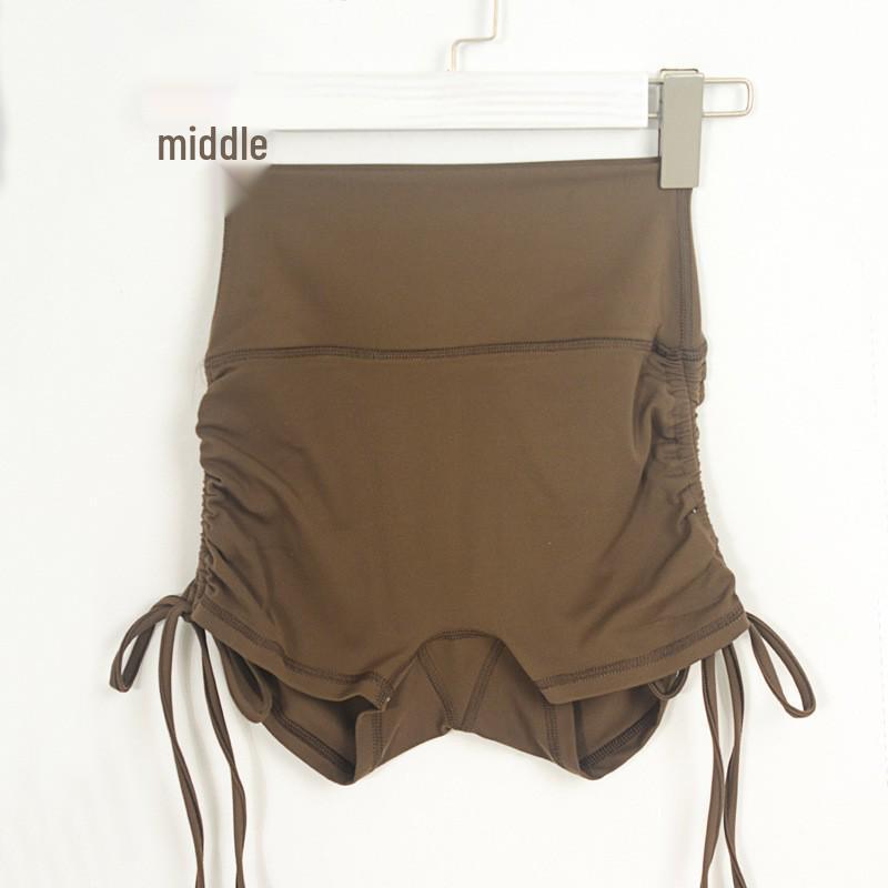 

Adjustable Nude-Feel High-Waist Yoga Shorts for Women - Hip-Lifting Fitness Pants Large