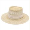 Summer Women's Straw Hat Ladies Luxury Fashion Sun Protection Beach Hat French Panama Bump Top Wide Brim Raff Cap