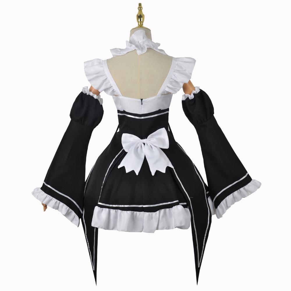 Costume da Cosplay Maid di Rem Ram - Abito Anime Bidimensionale per Donne