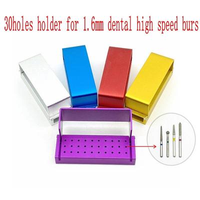 30 Löcher Aluminium Dental Burs Halter Block Dental Desinfektion Box für High Speed Burs Zahnarzt Werkzeug 1pc