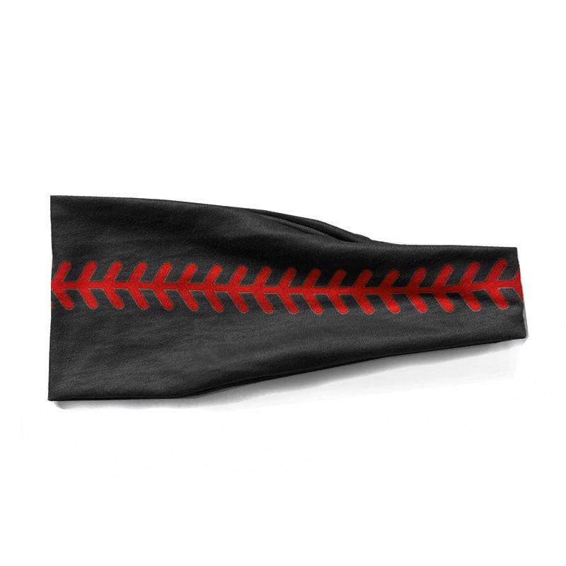 Popular Sports Print Wide Sweatband: Baseball, Football, Running, Softball Elastic Headband