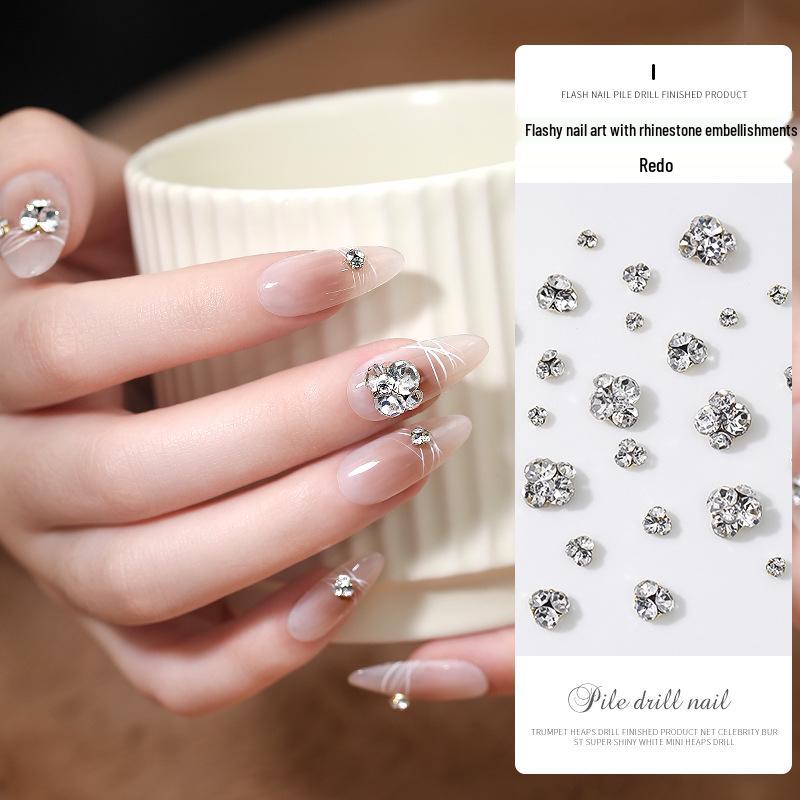 

Mini Trumpet Stacked Rhinestones Nail Art Accessories