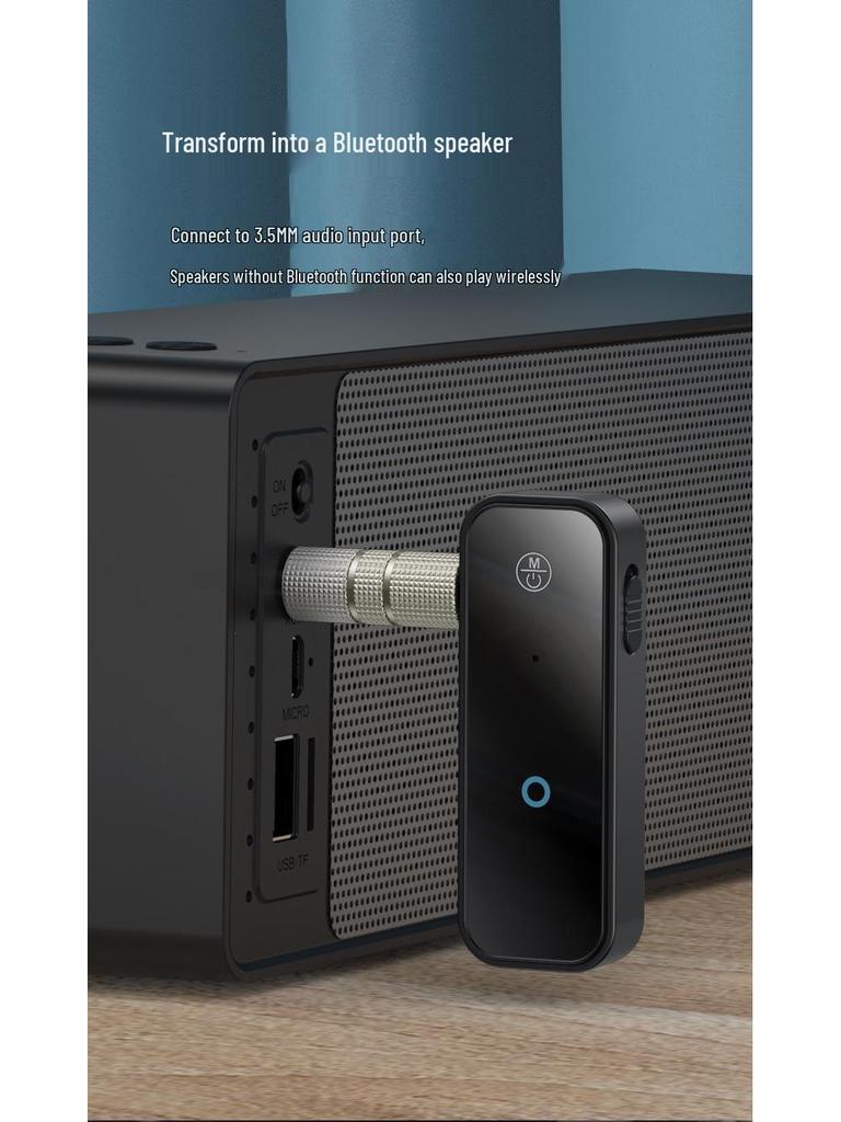 Wireless 5.0 Car Bluetooth Aux Audio Receiver & Adapter