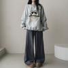 Women's Crew Neck Long Sleeve Sweatshirt Loose Fit Casual Vintage Graphic Print Pullover Daily Fashion Top