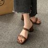 Fashion 2024 Summer Open Toe Women Silvery Slippers Fashion Elegant Slip On Soft Sole Shoes Ladies Outdoor Dress High Heel Sandalias