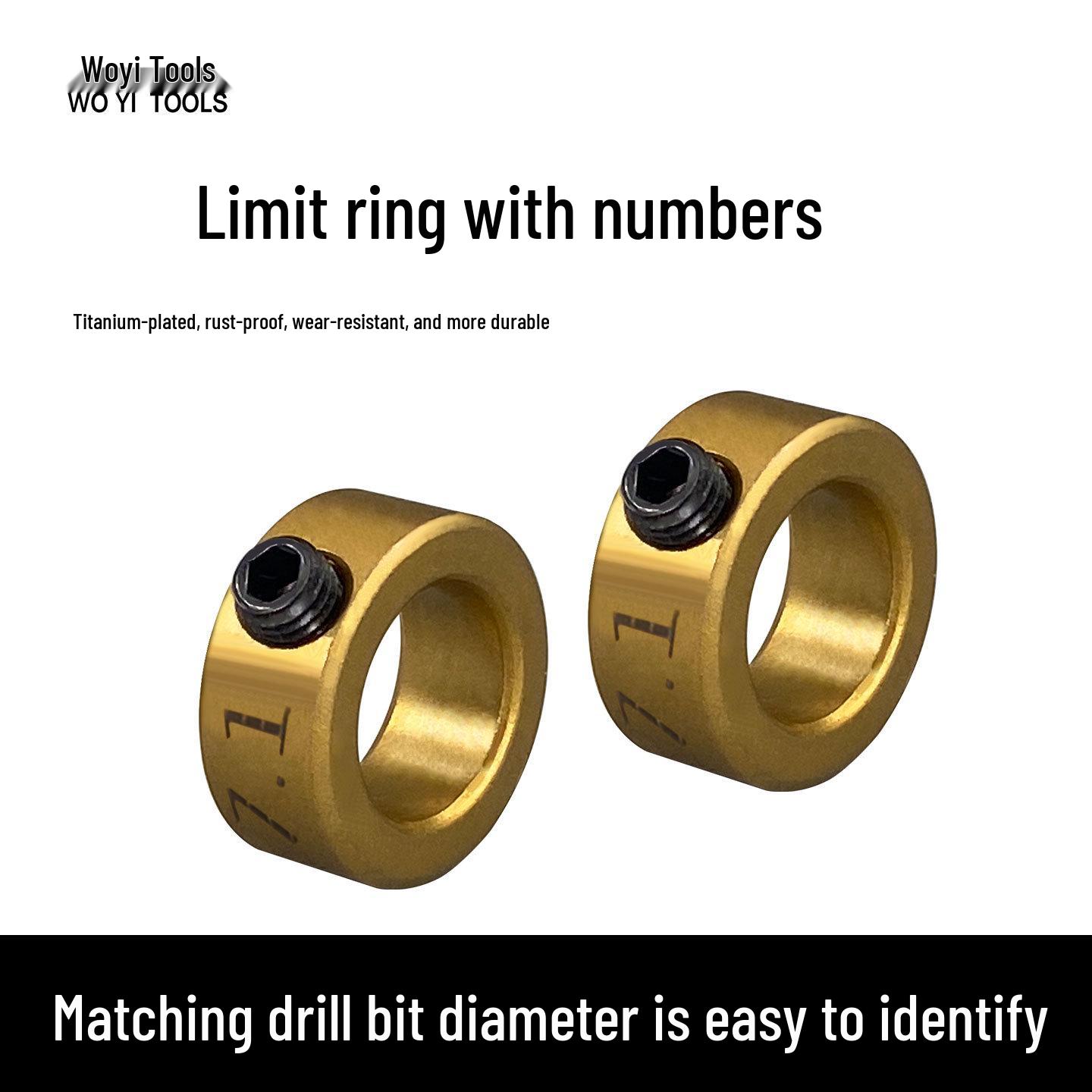 

Позиціонувальне кільце для свердла по дереву з титановим покриттям 2.5mm Titanium Plated Limit Ring