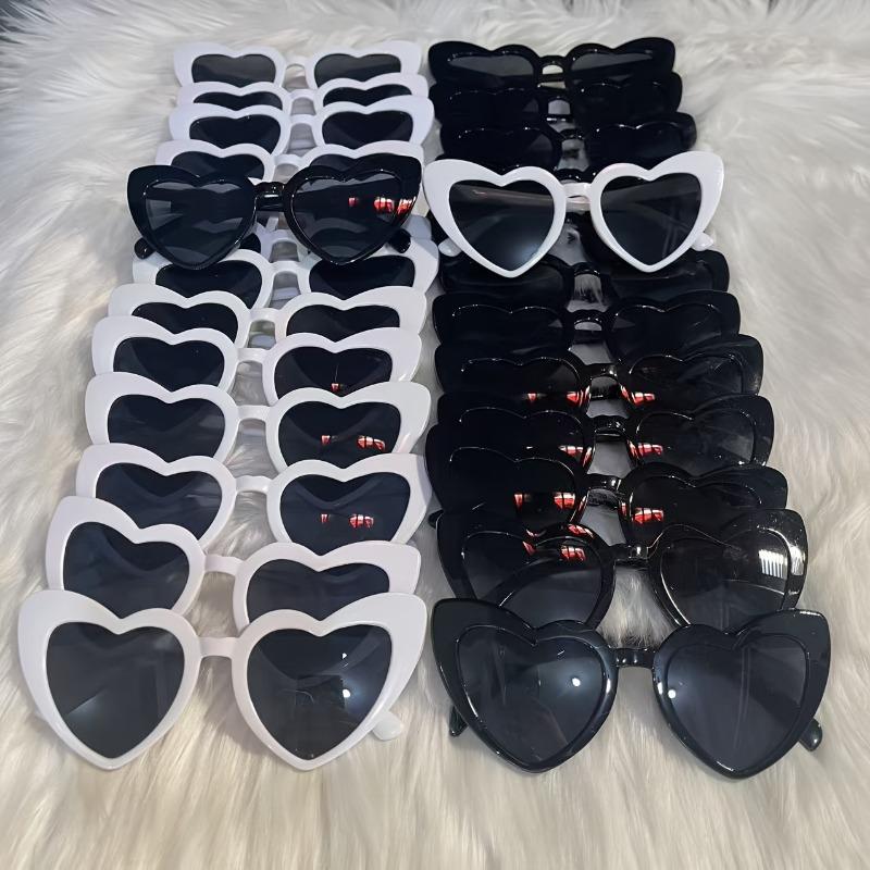 20pcs Heart-Shaped Fashion Glasses Perfect for Weddings Birthdays Honeymoon Graduation Gifts and Special Occasions
