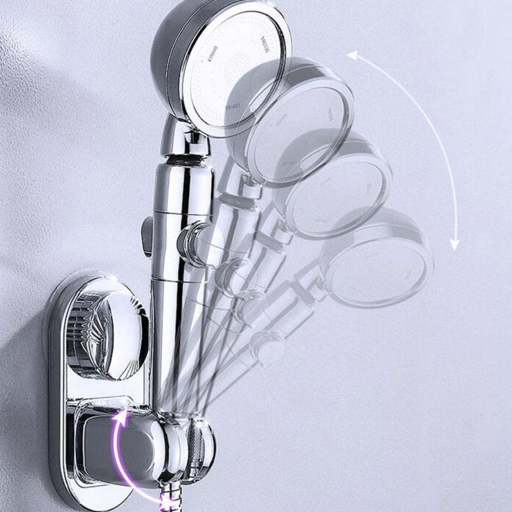 No Punching Shower Bracket Wall Mounted Suction Cup Adjustable Showerhead Rack  Base