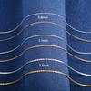 0.8/1.1/1.5mm Stainless Steel Dainty Neck Cable S Chain Thin Necklace for Women Metal Collar Choker Jewelry Accessories Gift