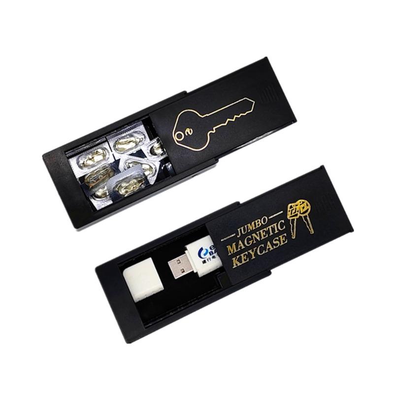 Magnetic Key Holder Under Car - Durable Plastic Spare Key Hider with Strong Magnet for Car/Home/Office - Never Locked Out