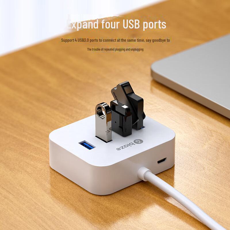 Biaz USB 3.0 High-Speed 4-Port Hub with Power Charging Interface