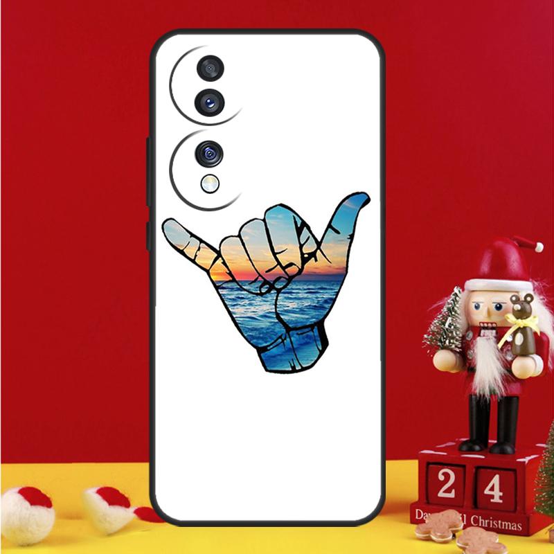 Shaka Surf Hang loose Case For Honor Magic V5 5 6 7 Pro Honor 50 70 90 200 400 Lite X7a X9b X9c X9a X8a X8b Cover