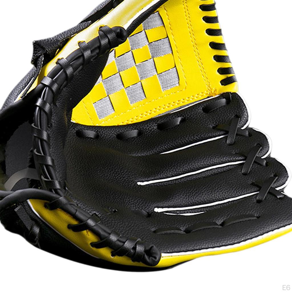 Baseball Glove, Comfortable Durable PU Softball Glove Portable Right Hand Throw for Beginners