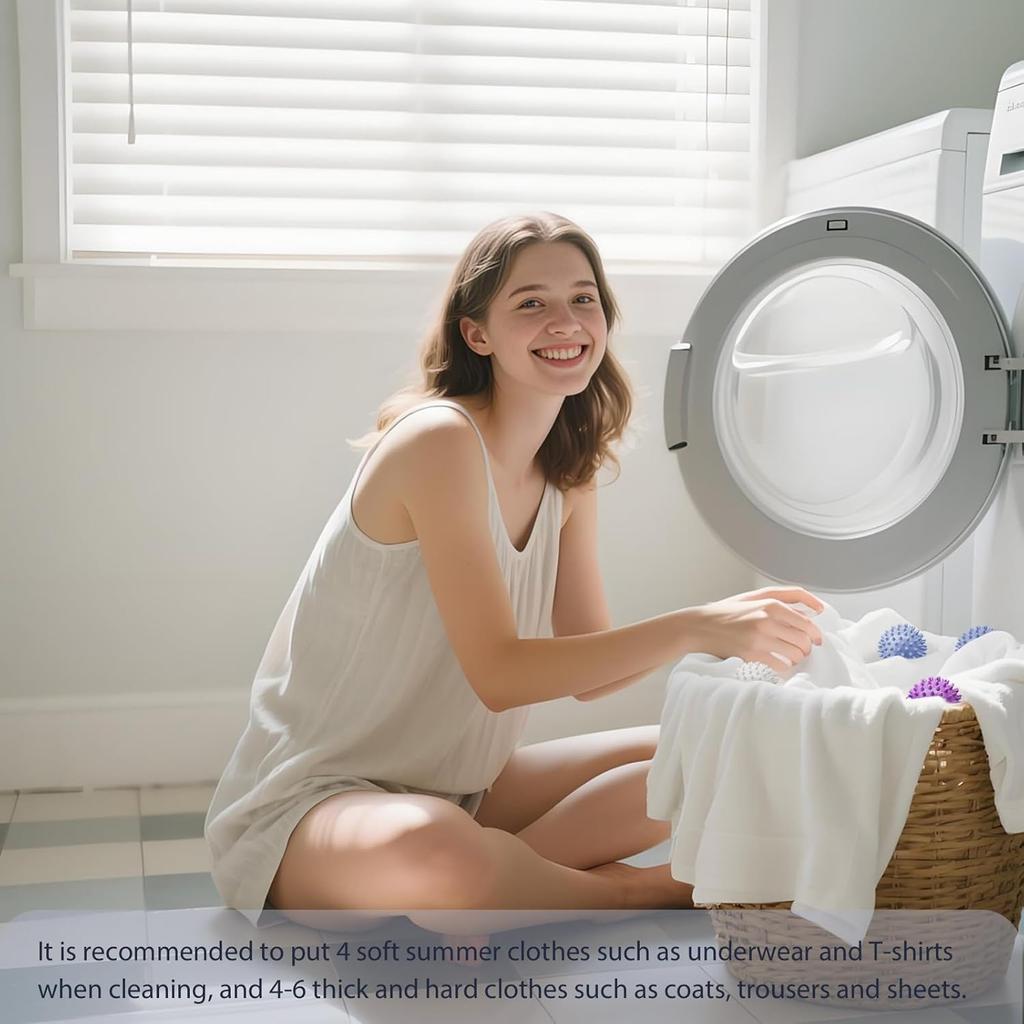 4 Stück/16 Stück Bunte Wäschebälle für Waschmaschine, Wiederverwendbare Waschmaschinen-Wäschetrocknerbälle zur Reduzierung von Kleiderfalten, Bessere Reinigung