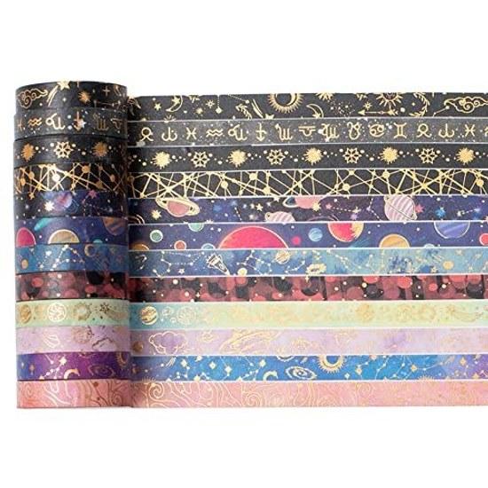 Masking tape 30 pieces set Nebula Washi Starry sky Space Gold foil DIY craft Journal Planner Scrapbook Wrapping Gift decoration