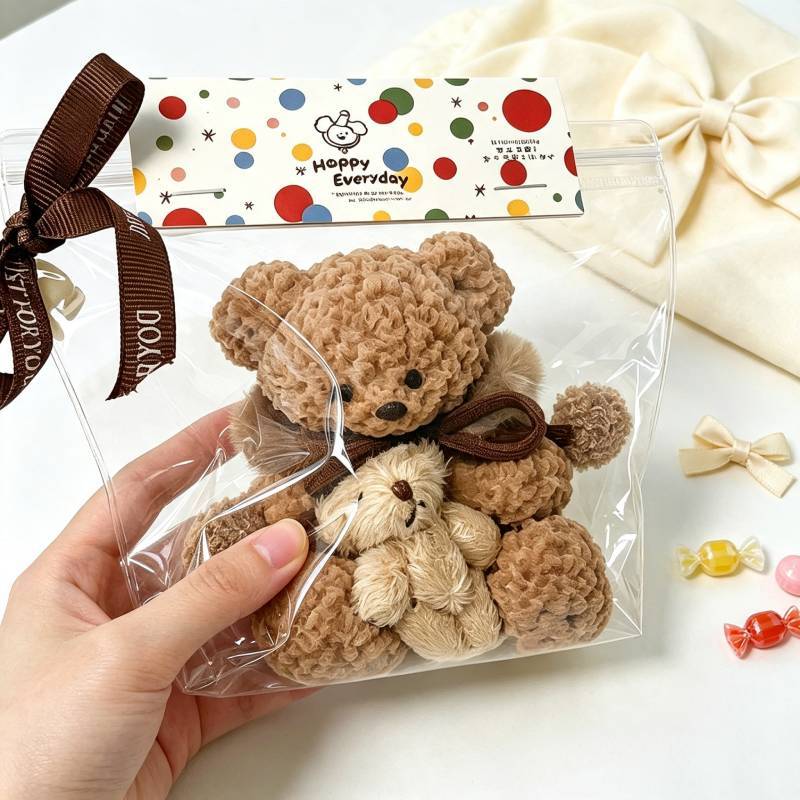Cartoon Brown Bear Food Grade Silicone Squeeze Toy For Stress Relief And Hand Training