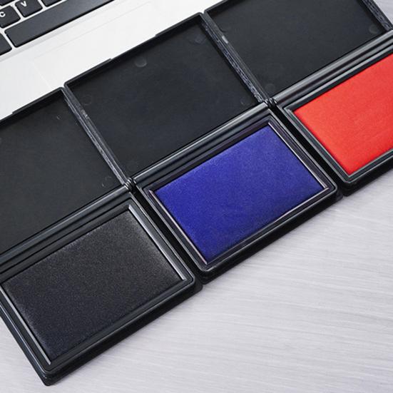 Reusable Stamp Pad Portable Ink Pad with Quick-Drying Ink Works with Rubber Metal And Wood Stamps Felt Pad for Office And Crafting