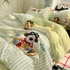 Cloud Pure Cotton Quilt Cover Bed Sheet Embroidery Four-piece Set Cartoon Puppy Skin-friendly Breathable Bed Sheet Bedding