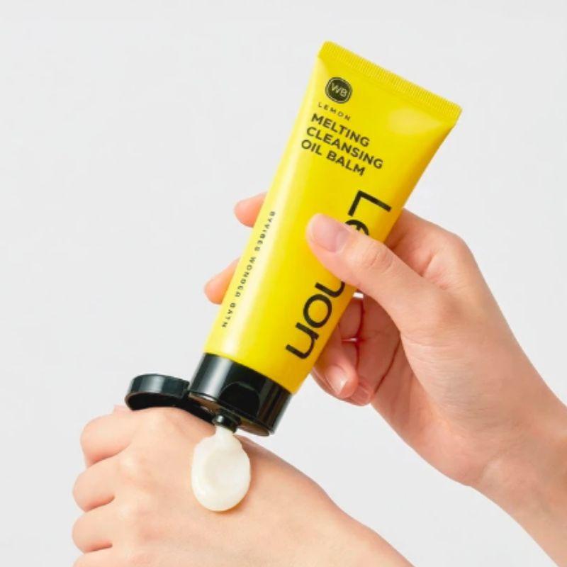 Wonder Bath Lemon Melting Cleansing Oil Balm 60g Deep Makeup Remover Nourishing Cleansing Balm