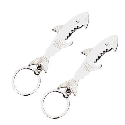 2pcs Lightweight Shark Keychain Bottle Opener Key Ring Keychain Pendant  Keychain Handbag Pendant