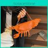 Cute Dragon Lobster Fashion Pu Shoulder Bag With Zipper Closure For Casual Outfits