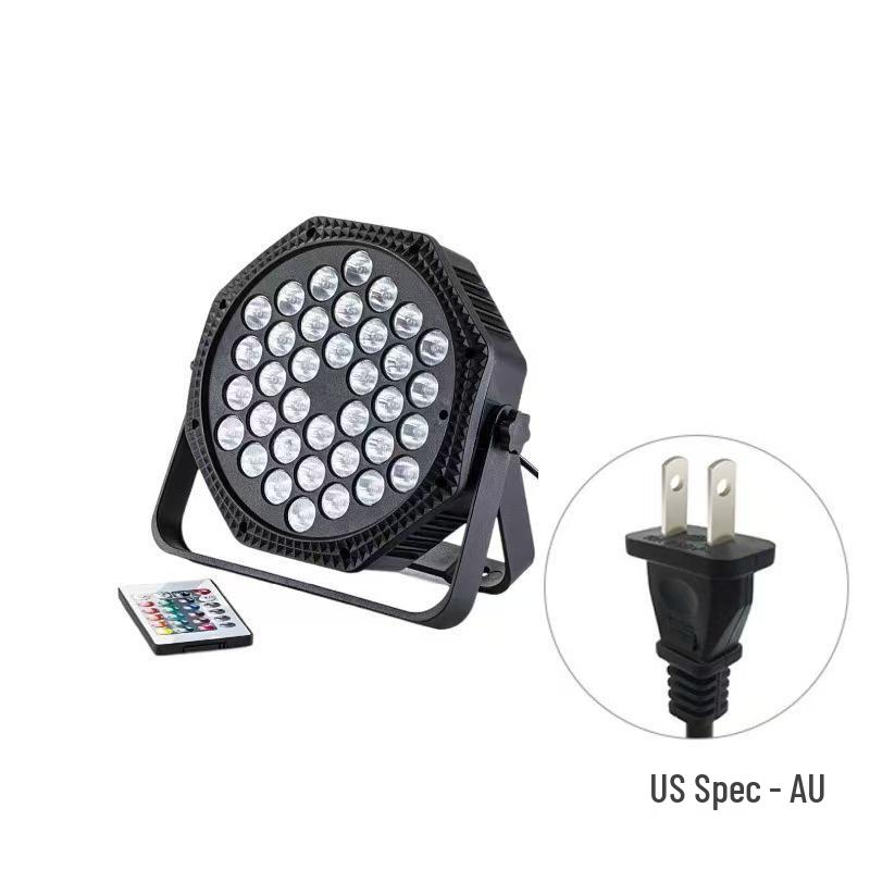 New 18/36-Bead LED Wash Par Stage Light for Live Broadcasts & Dance Studios - 7-Color Lighting