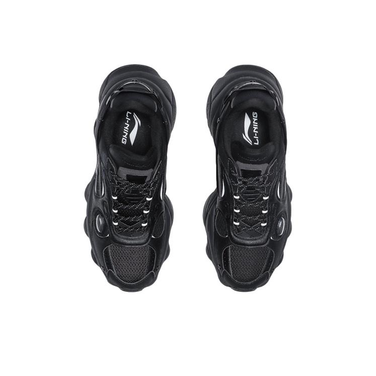 Li Ning CF Alien Secret Silk Road Trendy Casual Non-Slip Wear-Resistant Breathable Low-Top Dad Shoes Men sneaker Black AGLQ181-4