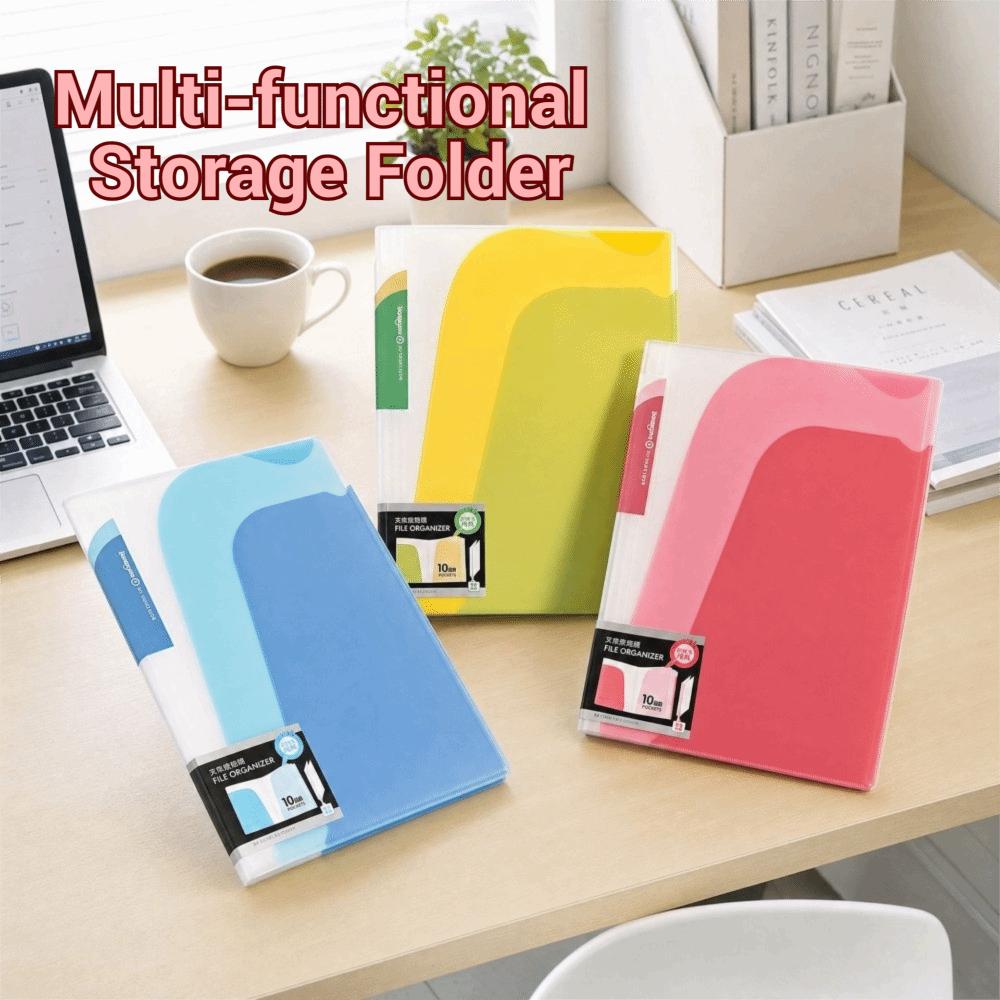 Waterproof A4 Document Organizer Angled-cut Student File Folder Stationery