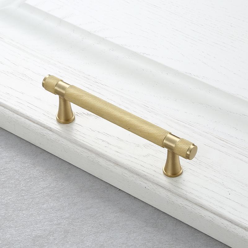 Gold Brass & Pure Copper Handle for Bedside Table, Cabinet, or Door Knob – Multiple Sizes