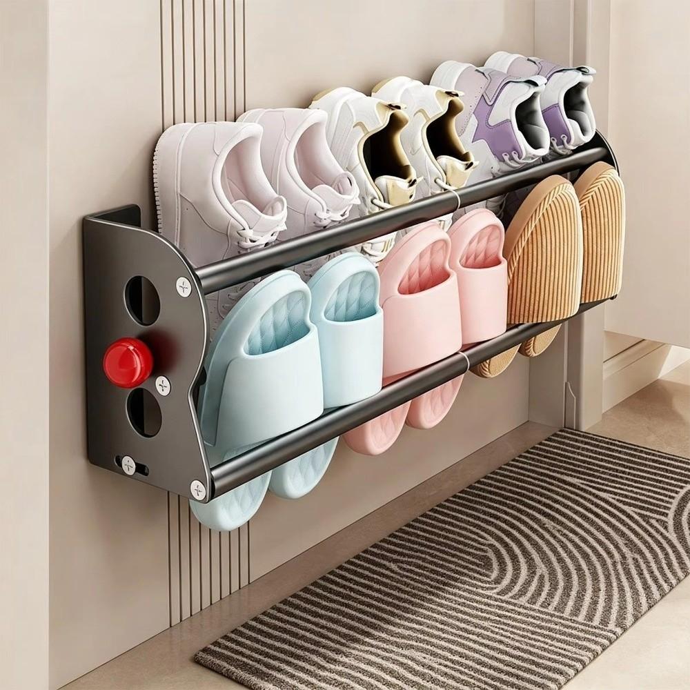Wall Mounted Shoe Organizer No Drill Door Shoe Rack New Magnetic Shoe Rack Entryway