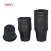 100 Pack 5/6 Inch Nursery Pots For Plants Plastic Plant Pots With Drainage Holes