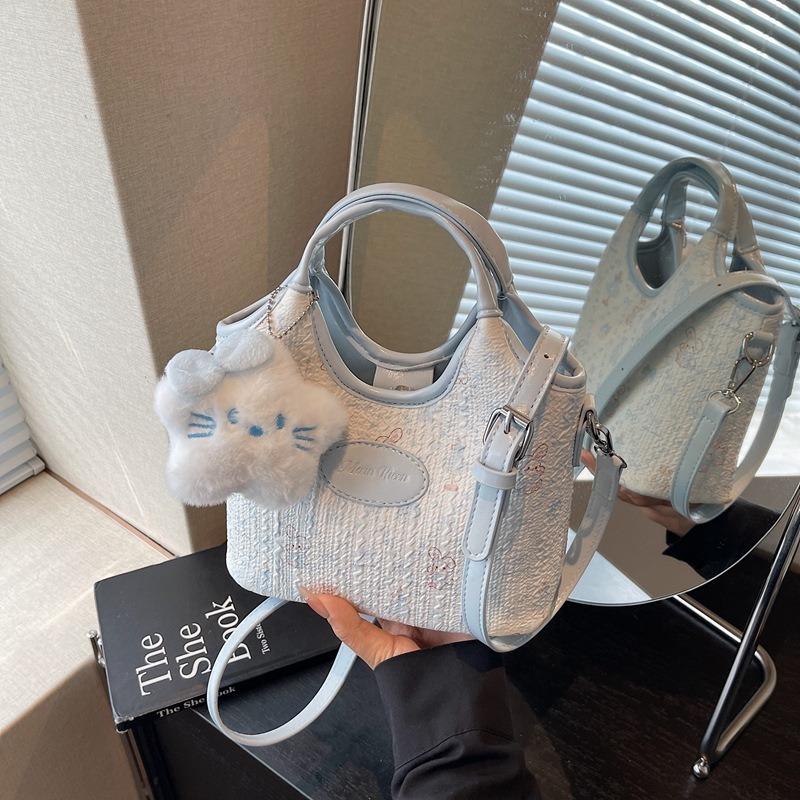 Hand Bag Women's New Popular Fashion High-end Light Luxury Niche Shoulder Crossbody Bucket Bag