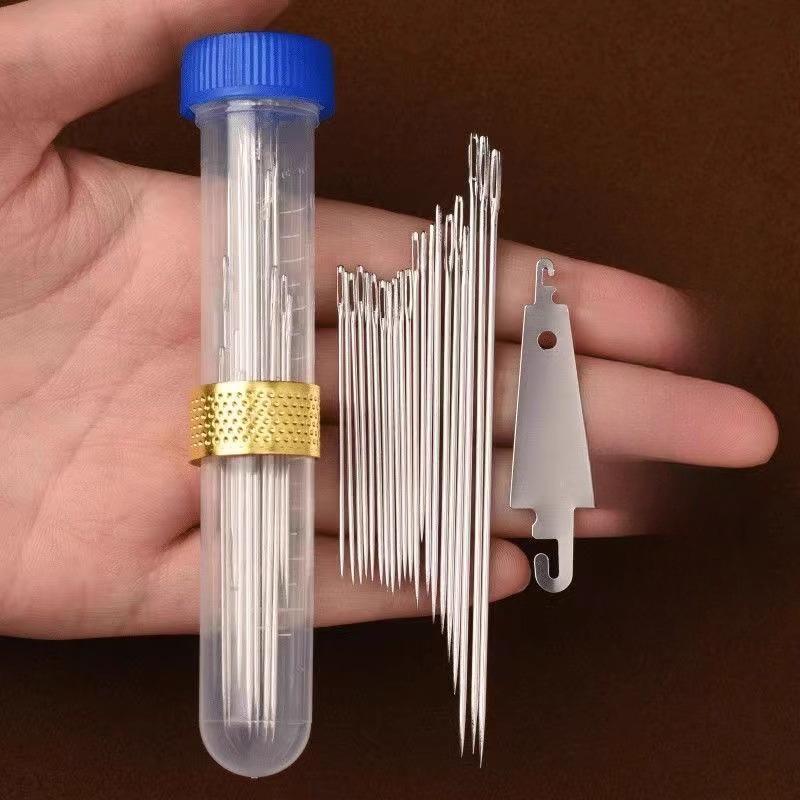 

Цилиндрические иглы ручной работы Иглы с большим ушком Тонкие иглы для ручной вышивки для одежды