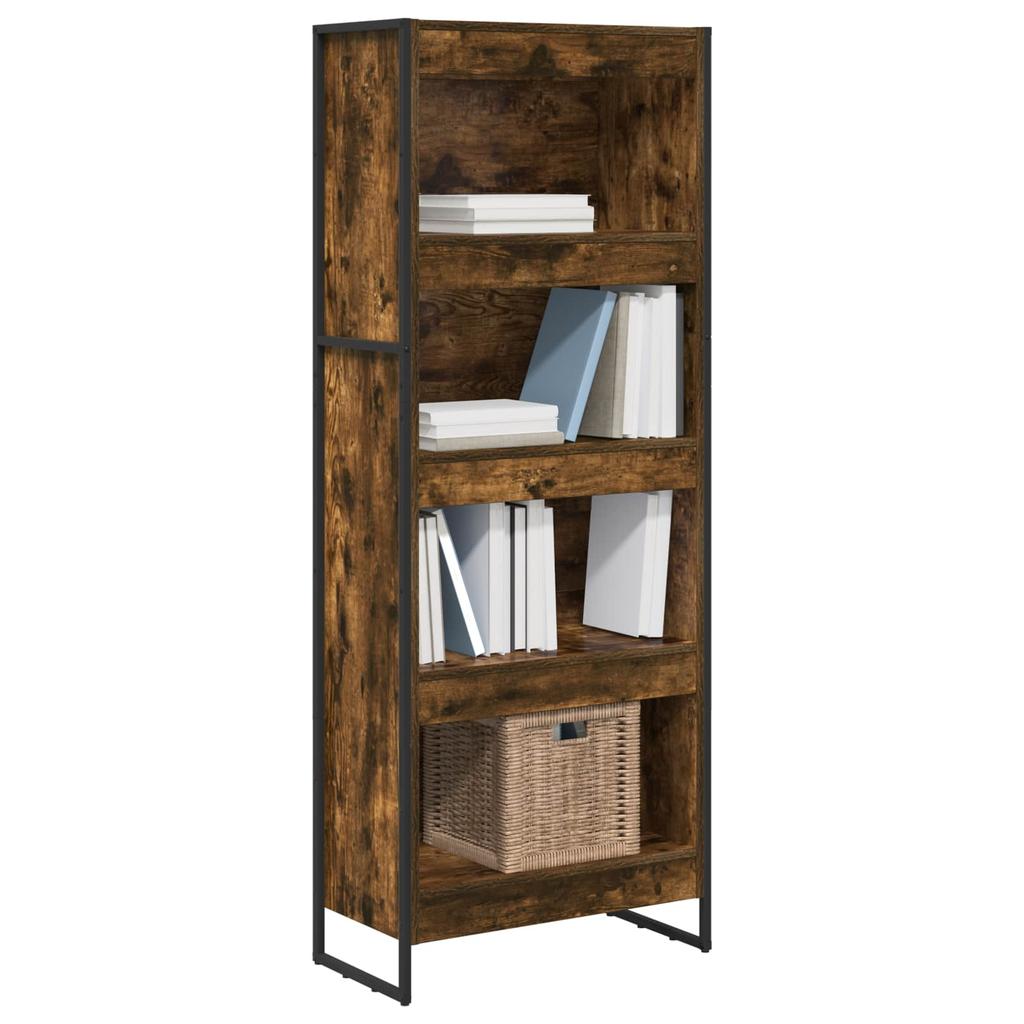 Bookshelf 60 x 30 x 155 cm Engineered Wood Smoked Oak