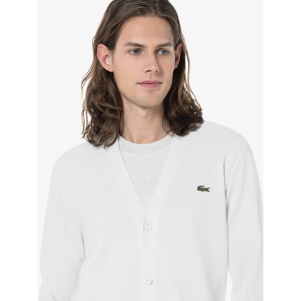 Lacoste Men S Lecture Pique Solid Cardigan Ah203e 54g 001 q2nAh203e 54g001