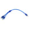 Rca Audio Cable "Y" Adapter Splitter 1 Male To 2 Female Audio Line Plug