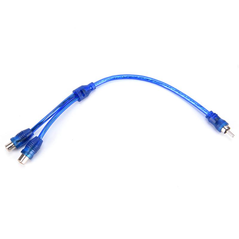 Rca Audio Cable "Y" Adapter Splitter 1 Male To 2 Female Audio Line Plug